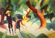 August Macke Children with Goat oil painting reproduction